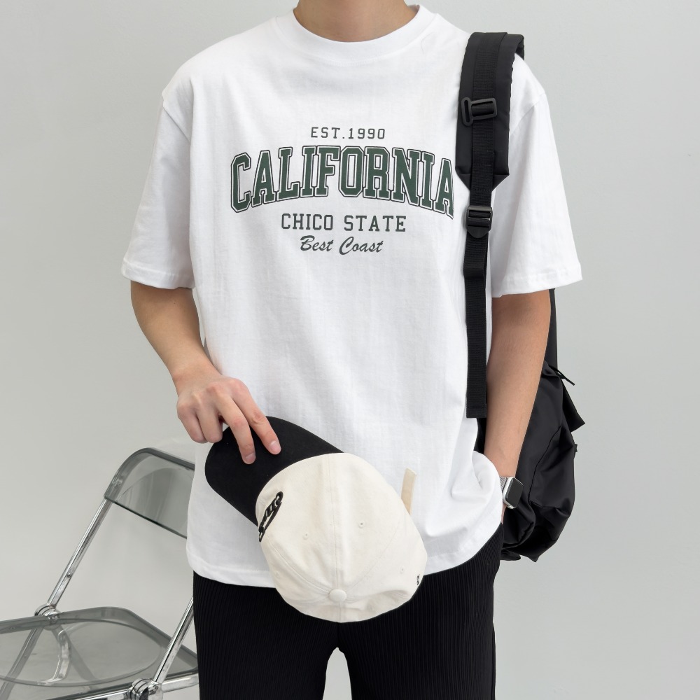캘리포니아 오버핏 반팔 티셔츠