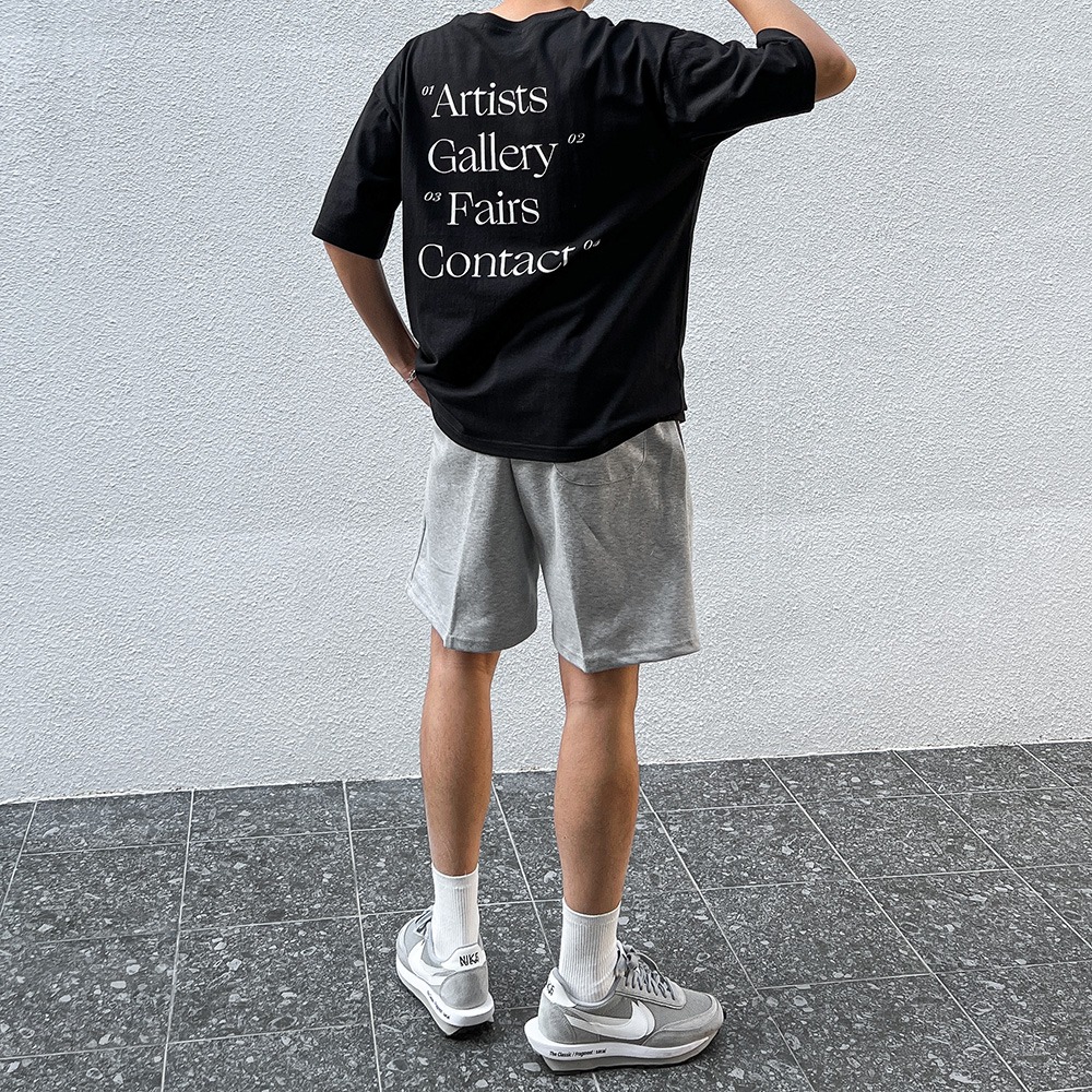 ﻿갤러리 레터링 오버핏 반팔 티셔츠
